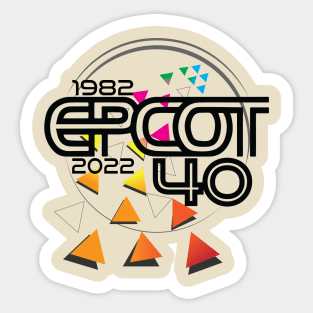 Epcot 40 Sticker